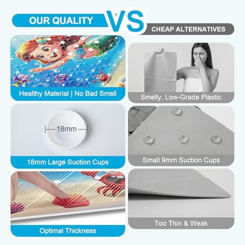 XIYUNTE Bath Mat for Tub Non Slip Bathtub Mat Non Slip 40x16 Baby Bath Mat - Image 6