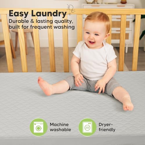 2pk Waterproof Crib Mattress Protector Cover Fitted 52x28 - Image 6