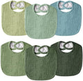 Muslin Baby Bibs for Unisex Boys Girls, Cotton Drool Bibs, Adjustable Newborn by WRRERNSIN