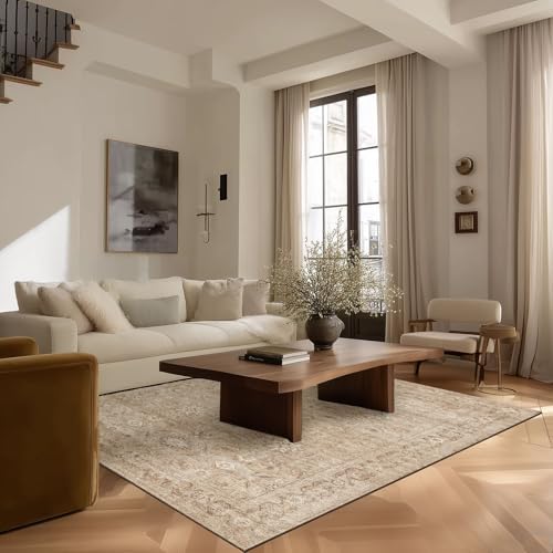Washable Living Room Area Rugs: 4x6 Bedroom Rug Non Slip Soft Boho Carpet by palohom
