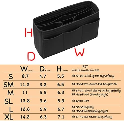 DailyPlus Felt Bag Organizer Insert - Image 2