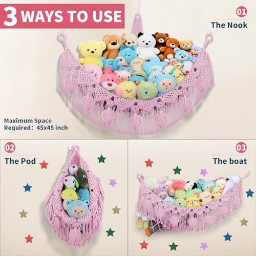 Stuffed Animal Storage Hammock Corner - Image 5