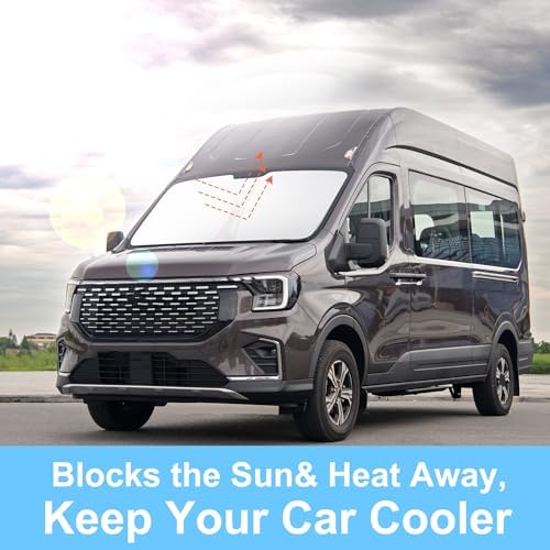 TINGLU Sun Shade for Ford Transit 2015-2024 2025 2026 Accessories Windshield - Image 5