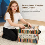 Floral Bookish Storage Box Bins, Book Lover Reader Gifts, Just One More Chapter - Image 6