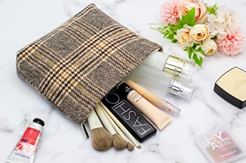 PAZIMIIK Makeup Bags for Purse Zipper Cosmetic Pouch Large Travel Canvas Make - Image 5