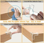 20 Pack Corner Protectors, Baby Safety Corner Bumpers Covers, Furniture & Sharp - Image 7