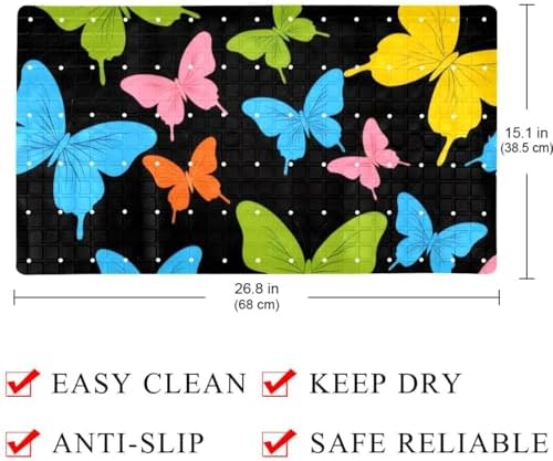 Shower Mat Bathtub Mat, 26.8x15.1 inch, Non-Slip Bath Mat - Image 4