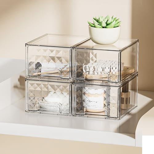 Delamu 2 Pack Stackable Storage Drawers organizer - Image 5