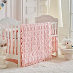 Ruffled Crib Bedding Set Baby Boho Quilted Comforter - Image 3