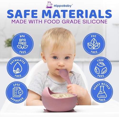 HippoBaby Baby Led Weaning Supplies |10 Piece Silicone Baby Feeding Set - Image 5