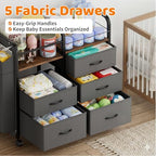 CODACE Baby Diaper Caddy Organizer Cart - Image 4