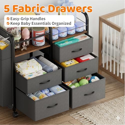 CODACE Baby Diaper Caddy Organizer Cart - Image 4