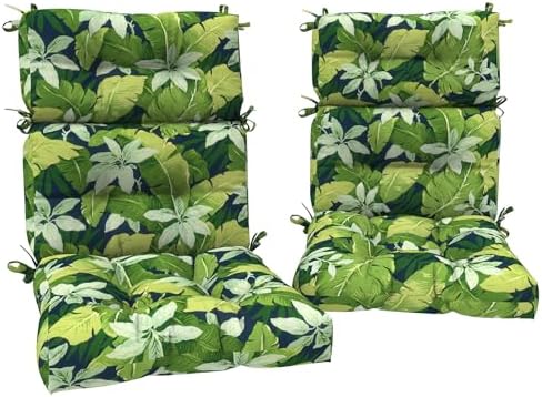 DYTXIII Outdoor High Back Chair Cushions Set of 2, Water Repellent Tufted by DYTXIII