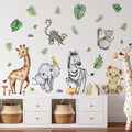 Watercolor Jungle Animal Decals by clothmile