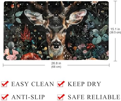 Shower Mat Bathtub Mat, 26.8x15.1 inch, Non-Slip Bath Mat - Image 4