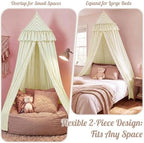 SmoothNovelty Oatmeal Striped Bed Canopy - Image 6