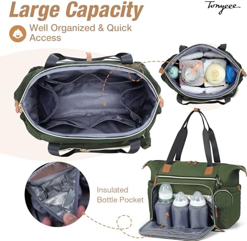 Diaper Bag Tote, Large Baby Hospital Bag - Image 3
