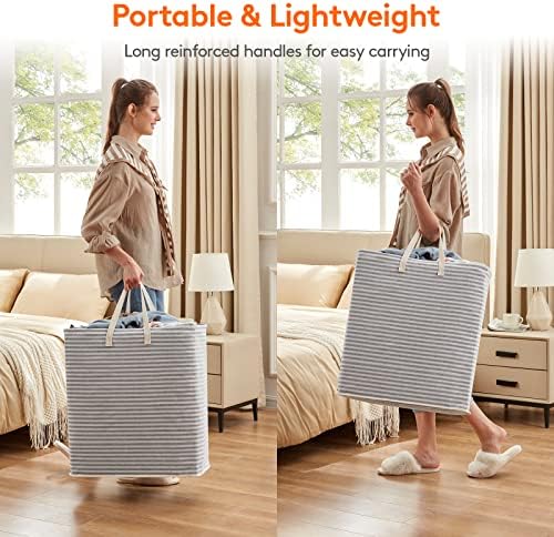 Lifewit 100L Large Laundry Baskets, 2 Pack, Reinforced Handles - Image 5