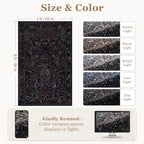 Tree of Life 5x8 Washable Area Rugs, Low Pile Thin Living Room Bedroom Rug Non - Image 2