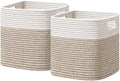 UBBCARE Storage Cubes 11 Inch, Cotton Rope Woven Baskets by UBBCARE