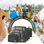 8 Set Packing Cubes for Travel Suitcase Organizer Bags Luggage Packing Cubes - Image 7