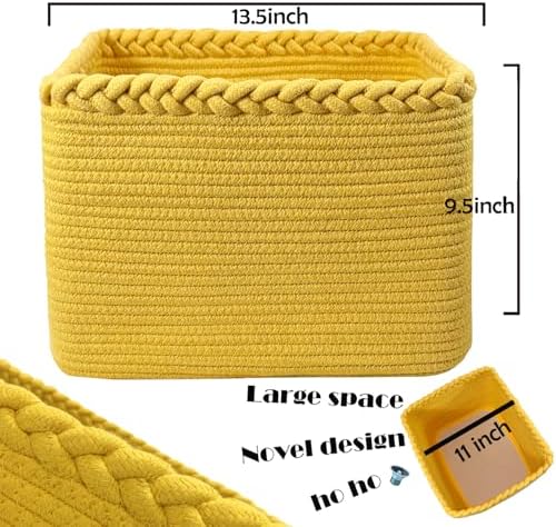 COMFY-HOMI Cotton Rope Woven Basket - Image 4