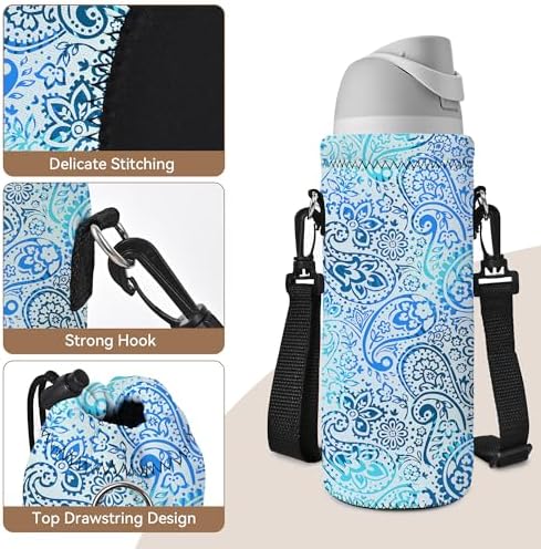 AUPET Water Bottle Bag Carrier, 24oz/32oz Insulated Neoprene bottle Sling - Image 4