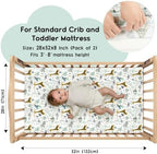 Yoofoss 2-Pack Baby Crib Sheets - Image 2