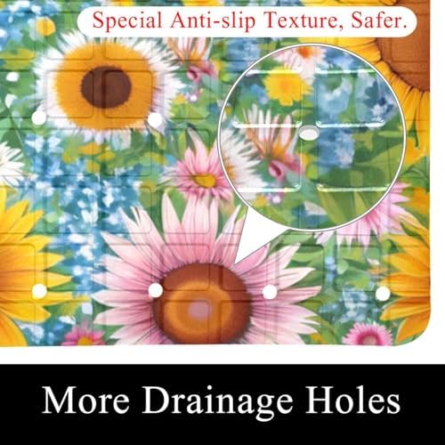 Shower Mat Bathtub Mat, 26.8x15.1 inch, Non-Slip Bath Mat - Image 2