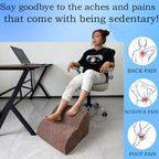 Foot Rest for Under Desk at Work.Multifunctional 3-Tier Foot Stool - Image 4