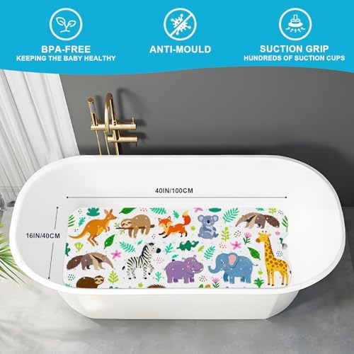 XIYUNTE Bath Mat for Tub Non Slip Bathtub Mat Non Slip 40x16 Baby Bath Mat - Image 2
