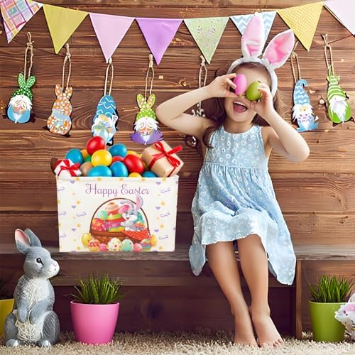 Easter Basket for Kid Large Empty Baby Rectangular Cute Easter Gift Storage - Image 5
