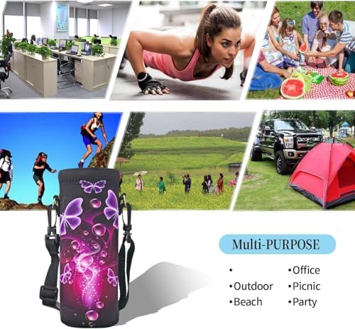 AUPET Water Bottle Bag Carrier, 24oz/32oz Insulated Neoprene bottle Sling - Image 3
