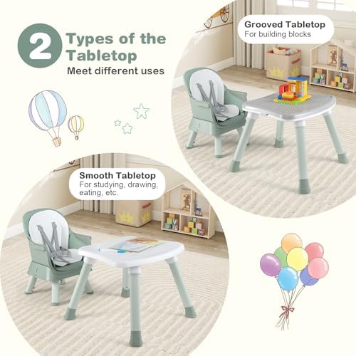 BABY JOY Baby High Chair, 8 in 1 Convertible Highchair - Image 4