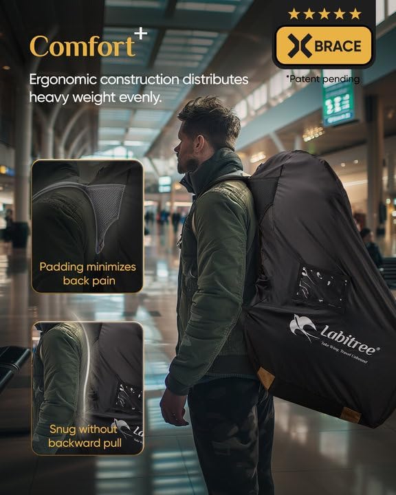 Carseat Travel Bag for Airplane, Comfortable Car Seat Cover for Airplane Travel - Image 4