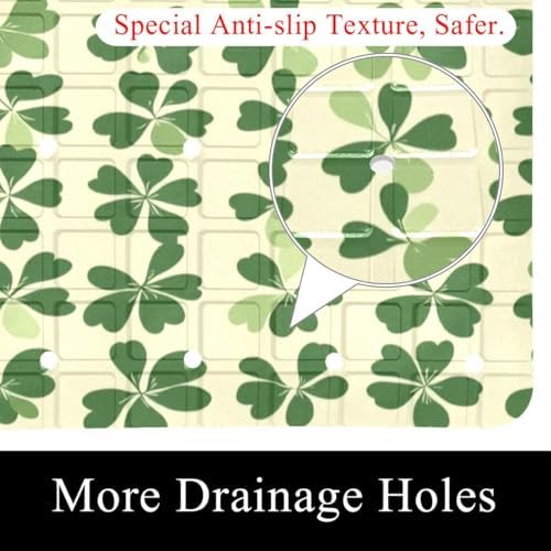 Shower Mat Non Slip, Shamrock Pattern Anti Slip Bath Mat - Image 2