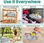 XUANGUO Large Baby Diaper Caddy Organizer, Felt Basket - Image 5