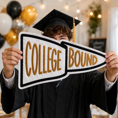 Custom Embroidered College Bound Pennant Flag by BCXIEPU