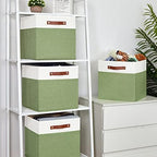 Temary 13 Inch Cube Storage Bin 4 Pack Fabric Storage Cubes Fabric Storage Bin - Image 5