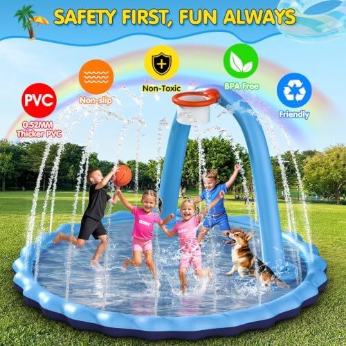 Instraella Splash Pad for Kids and Dog, Shoot Game for Backyard, Inflatable - Image 5