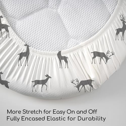 Baby Bassinet Sheets Girl Boy, 3 Pack Fitted Bassinet Sheet - Image 5