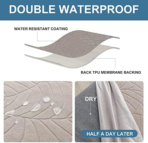 Waterproof Dining Room Chair Covers Set of 6 Slipcovers - Image 2