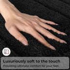 GRANNY SAYS Black Bathroom Rugs Set 2 Piece, Soft Microfiber Bath Mats - Image 4