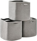 ICERZCZ 11 Inch Cube Storage Bins, Storage Cube Organizer Bins, Woven Cotton by ICERZCZ