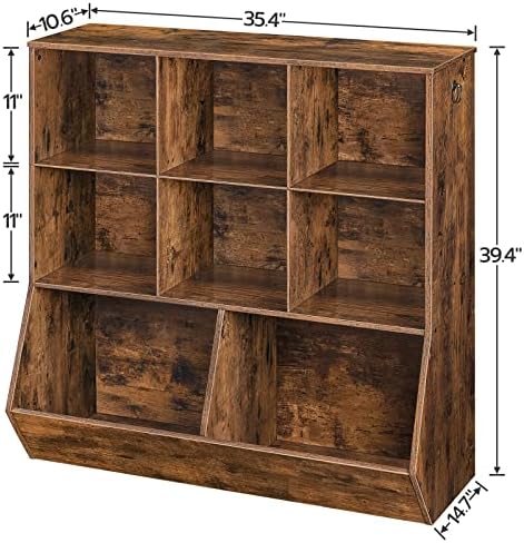 HOOBRO Kids Bookshelf, Toy Storage Cabinet, Kids Toy Organizer, 8 Cubicles - Image 3