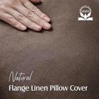 Foindtower Decorative Linen Lumbar Throw Pillow Covers 12x20 Reddish Brown - Image 2