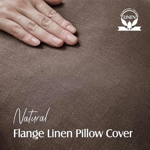 Foindtower Decorative Linen Lumbar Throw Pillow Covers 12x20 Reddish Brown - Image 2