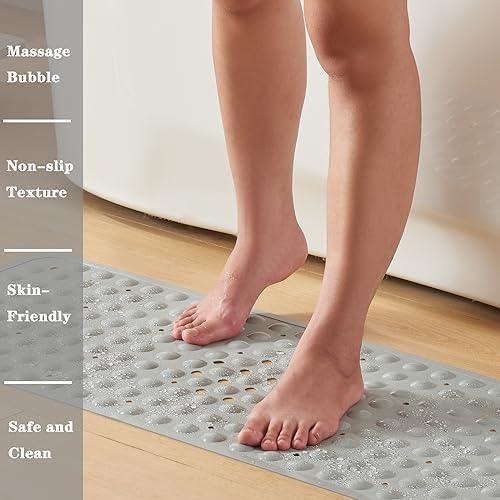 YANZIFLY Bathtub Mat for Shower: Soft Silicone Bath Mat Non Slip - Image 4