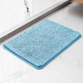 Chenille Bathroom Rug 17"x24" Sky Blue, Non-Slip Plush Bath Mat by Kildoss