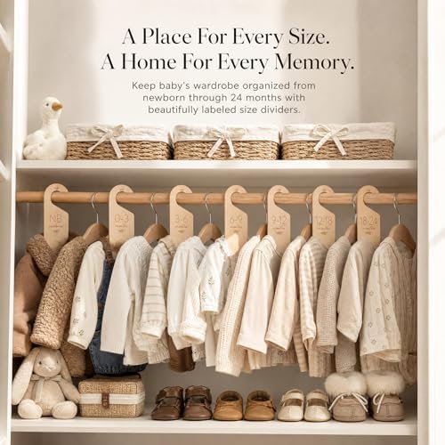 Beautiful Wooden Baby Closet Dividers Set of 7 - Image 5
